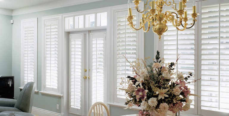 Southern California sunroom polywood shutters